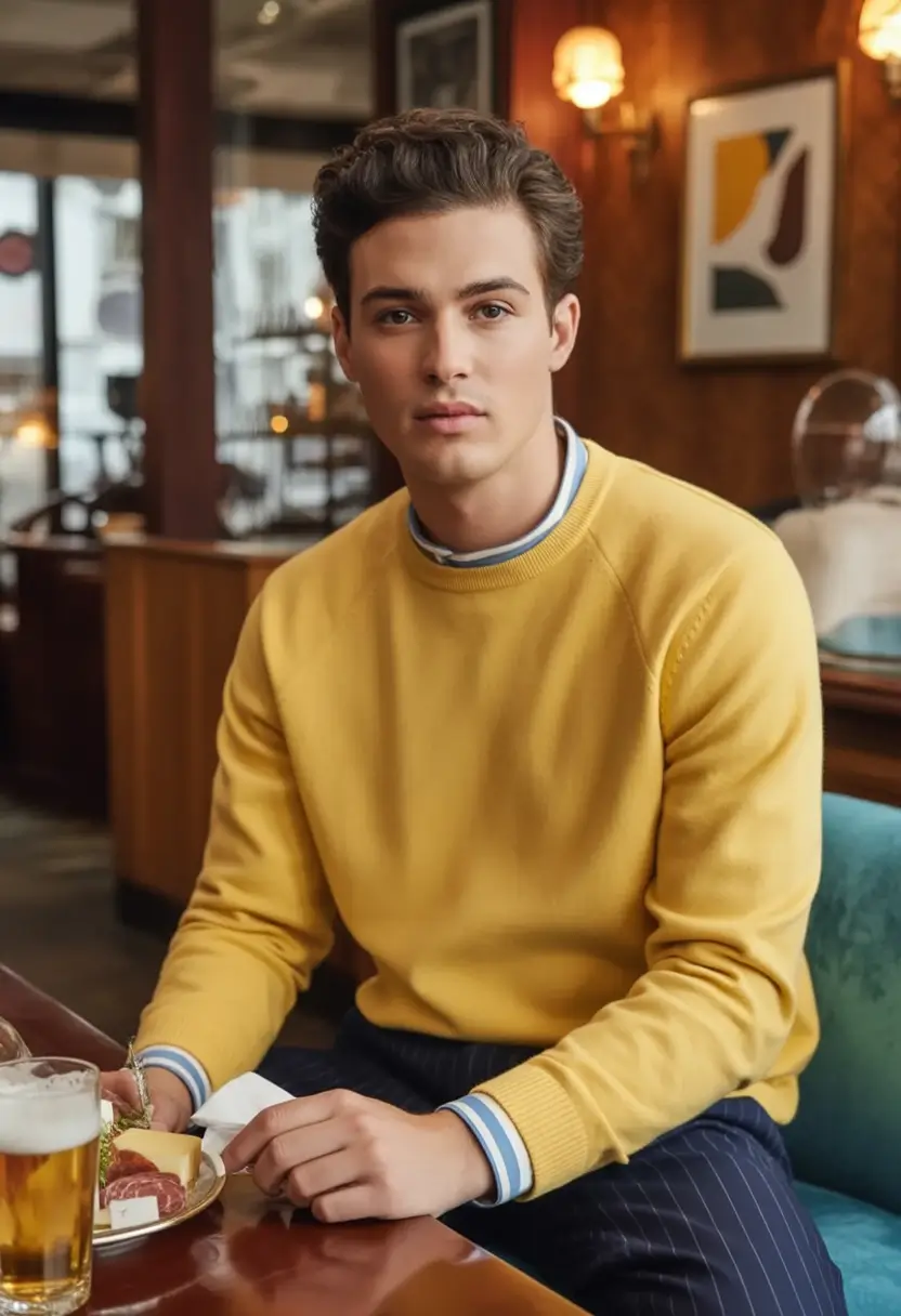 fall fashion guide - outfits for men 2025 Golden Hour Crewneck