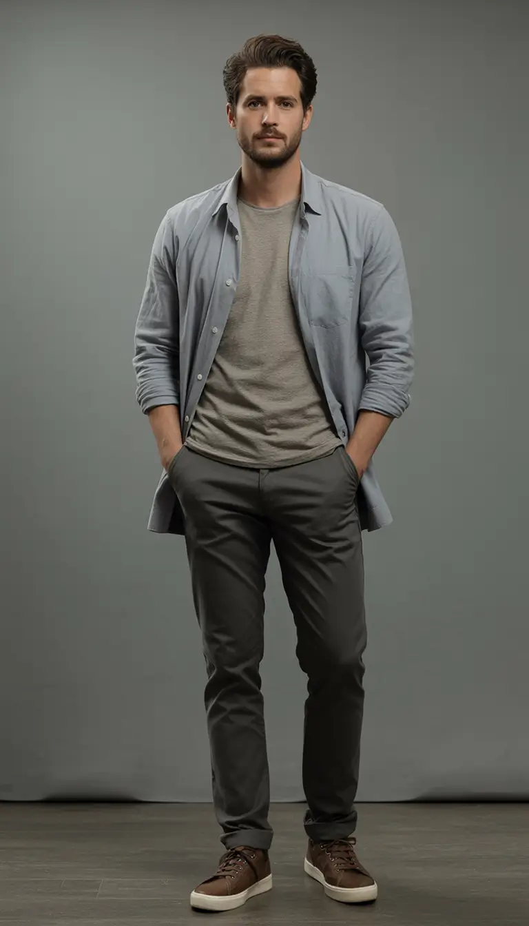 fall fashion guide - outfits for men 2025 Layered Slate Ease