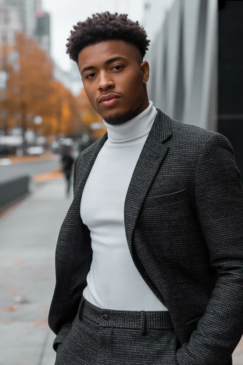 fall fashion guide - outfits for men 2025 Turtleneck Sleek