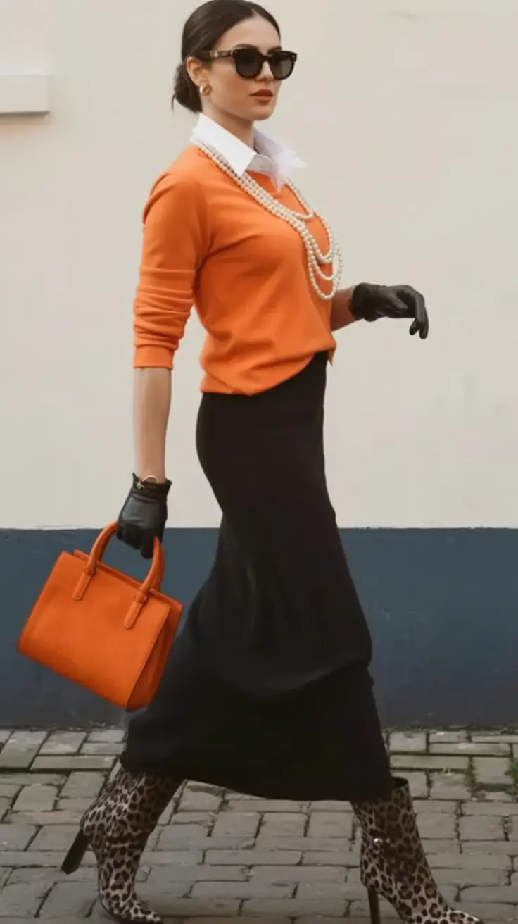 fall old money outfits ideas 2025 Burnt Sienna Elegance with a Twist