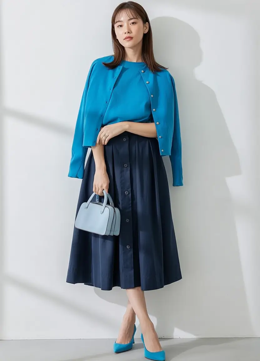 fall old money outfits ideas 2025 Cerulean Blues in Motion