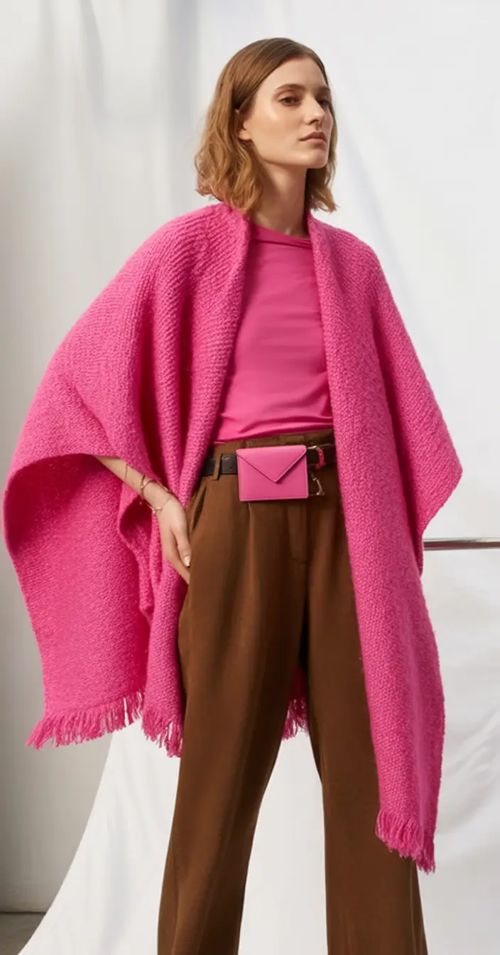 fall old money outfits ideas 2025 Power Pink & Earth Tones