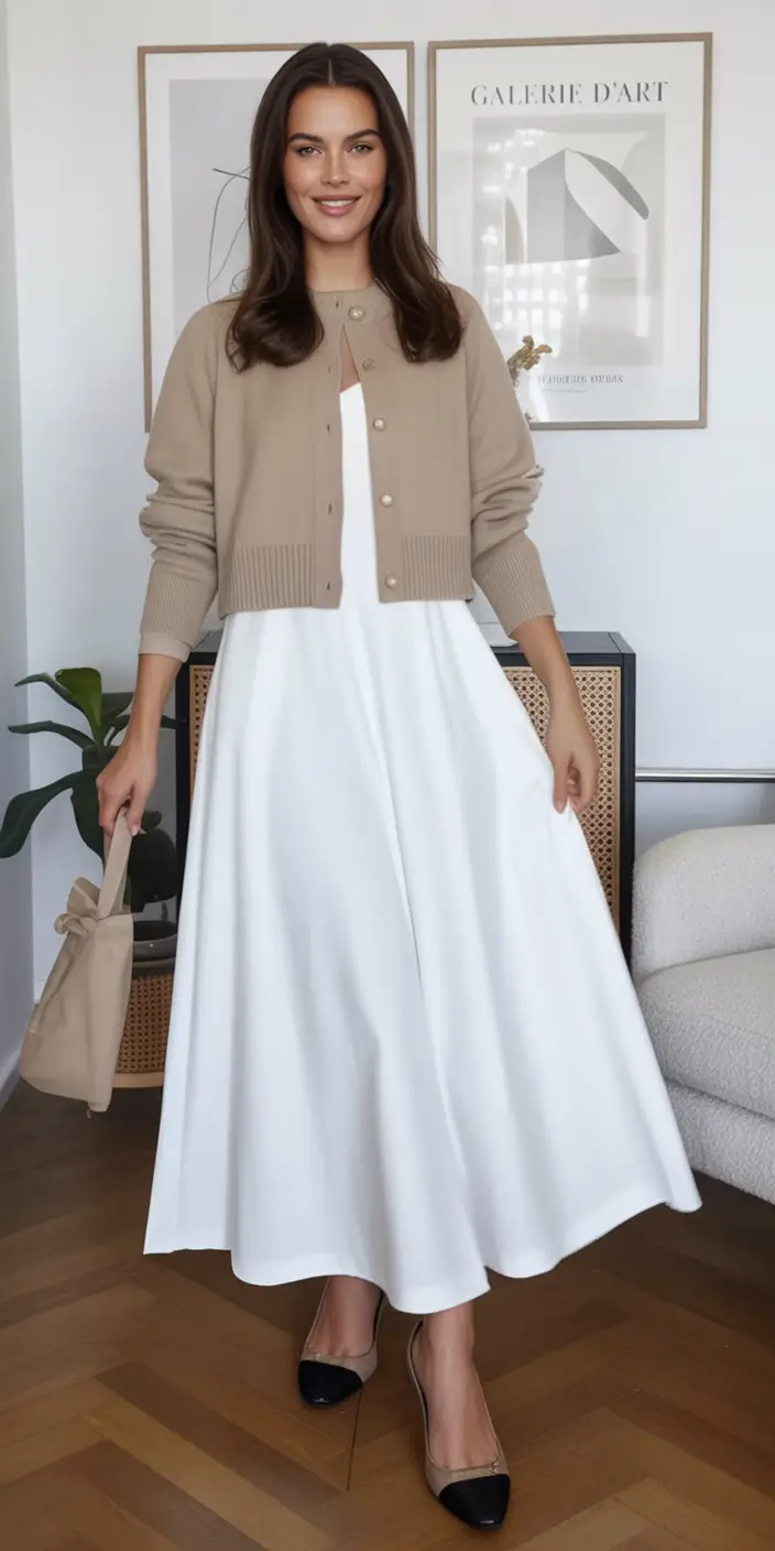 fall old money outfits ideas 2025 Soft Minimalism: Country Club Neutral