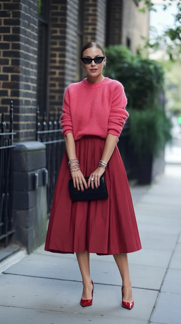 fall old money outfits ideas 2025 Rose Tones and Retro Confidence