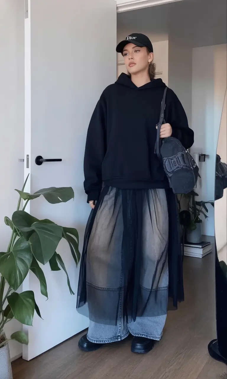 What to Wear This Fall: 2025 outfits Inspo for Women Sporty Tulle Goes Streetcore