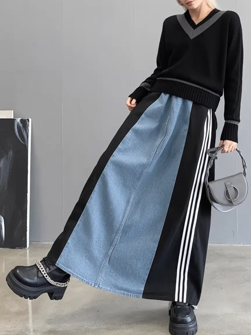 fall skirt outfits ideas 2025 Sporty Edge Meets Street Minimalism
