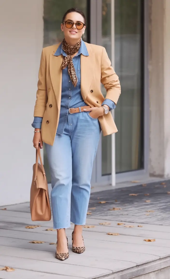 Fall transitional outfits to try in 2025 Smart Denim with a Statement Twist