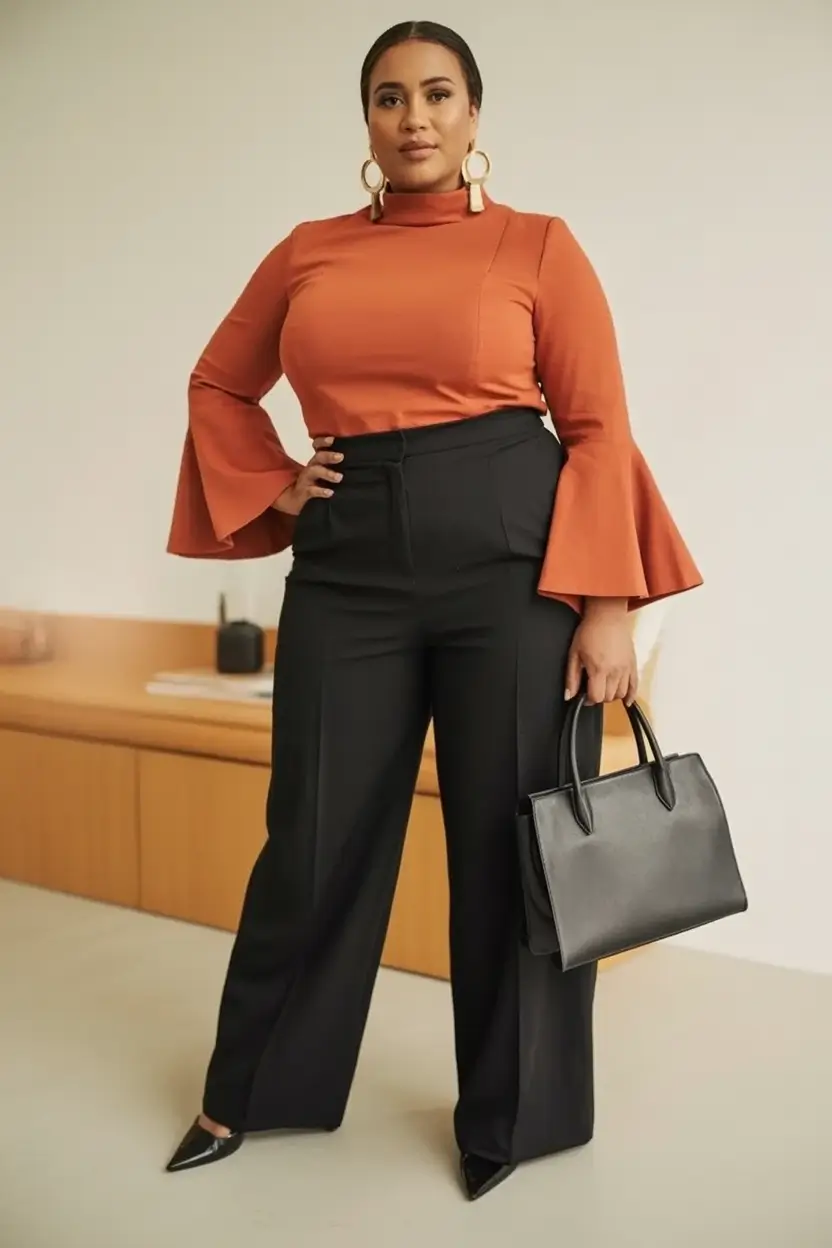 2025 Fashion Capsule Wardrobe for Plus Sizes Women Burnt Orange and Tailored Confidence