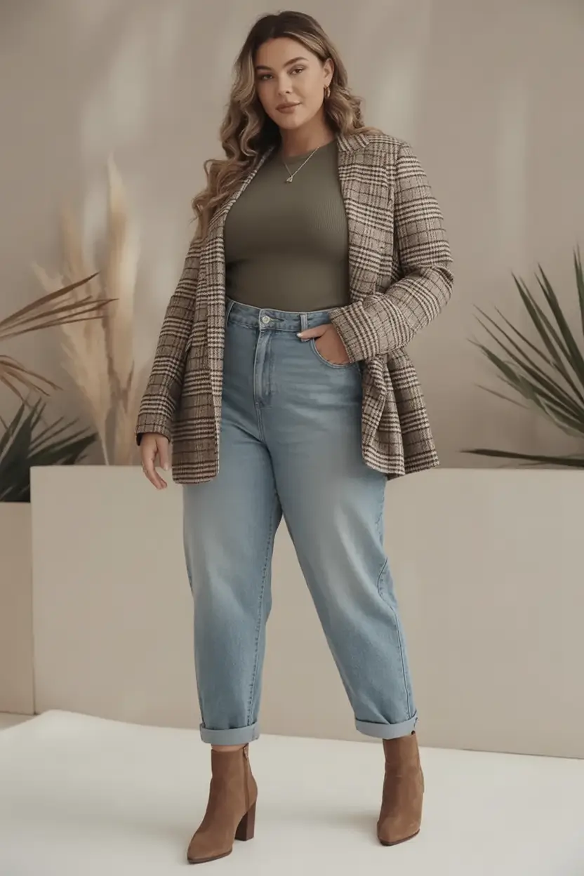 2025 Fashion Capsule Wardrobe for Plus Sizes Women Relaxed Layers with a Tailored Twist
