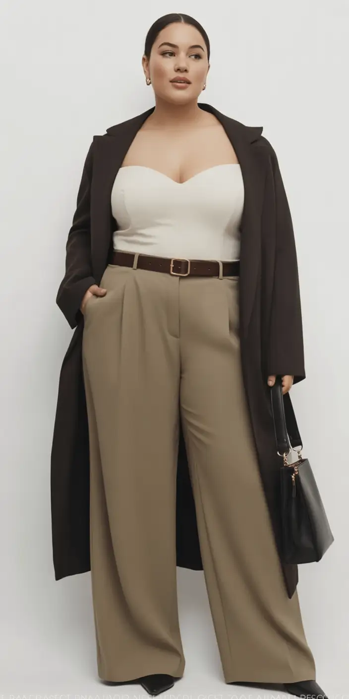 2025 Fashion Capsule Wardrobe for Plus Sizes Women Refined Hourglass in Neutral Power