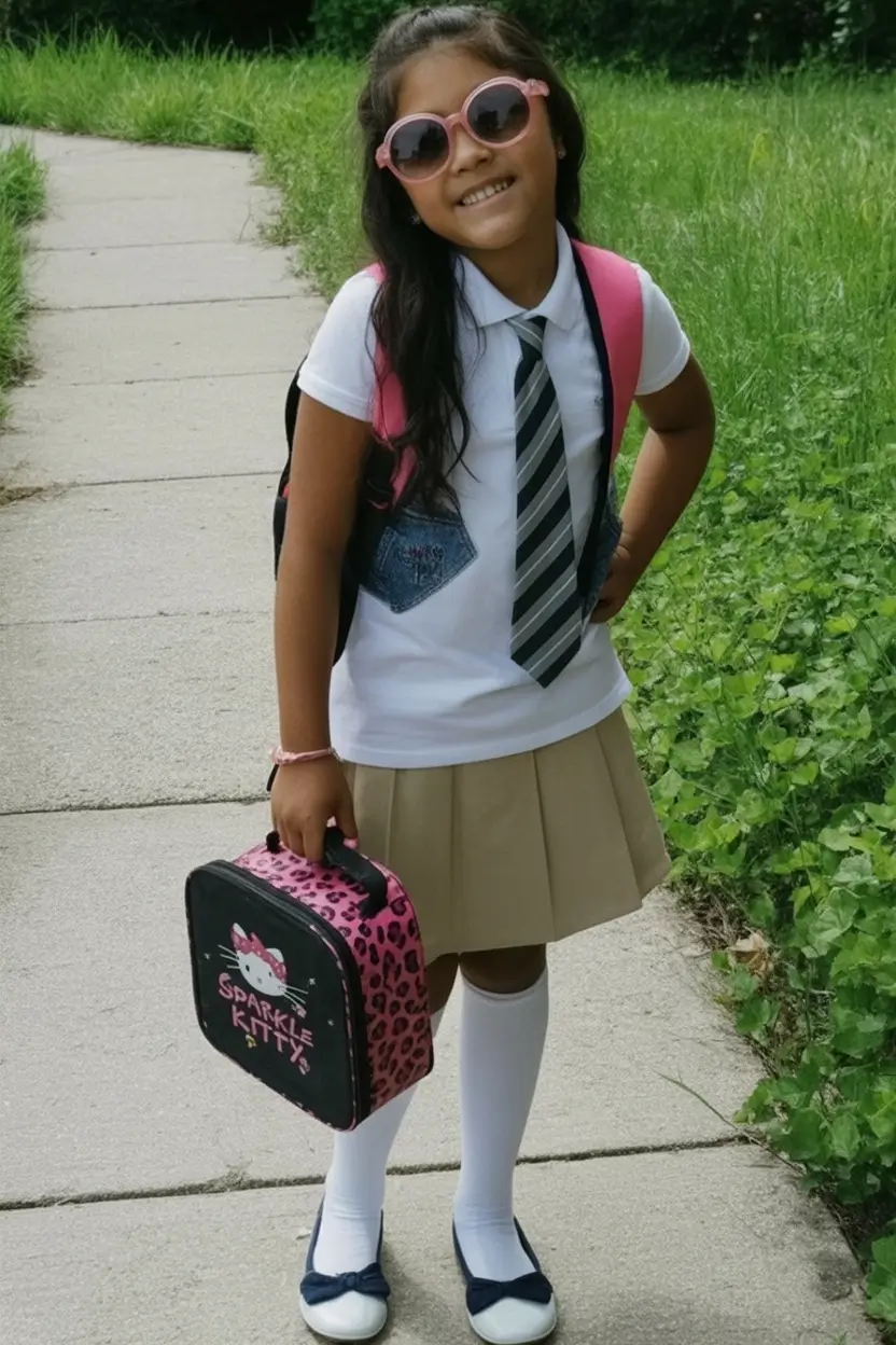 first day of school outfits ideas 2025 Playful Prep With a Hint of Pink