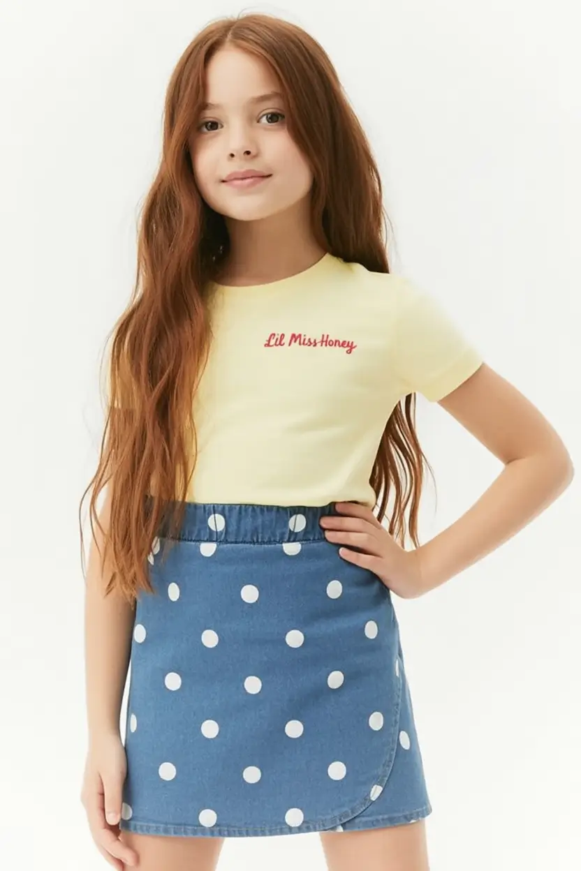 first day of school outfits ideas 2025 Retro Bubbles and Polka-Dot Sass