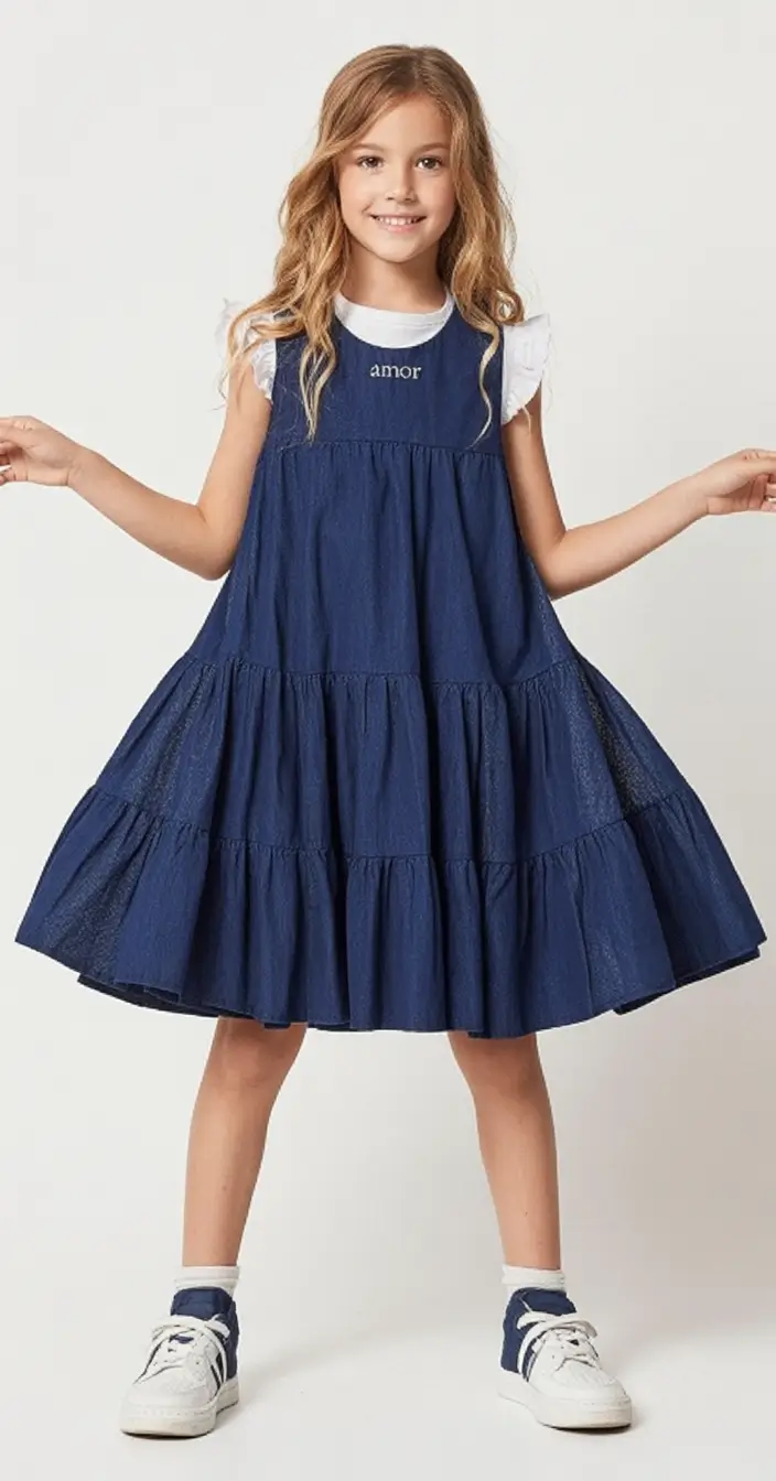 first day of school outfits ideas 2025 Classic Blue with a Sweet Swing
