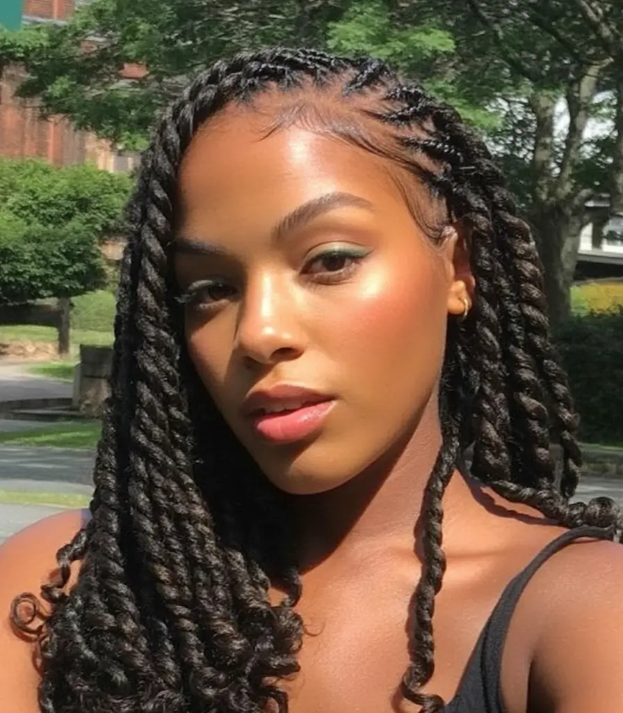 Fresh & Easy Hairstyles for the First Day of School 2025 Defined Twists with Curled Ends