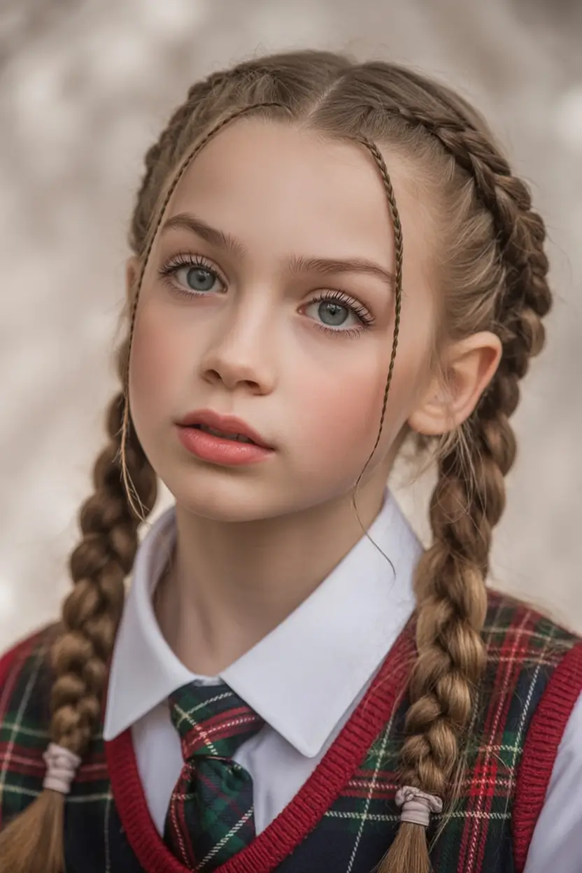 Fresh & Easy Hairstyles for the First Day of School 2025 Classic Braids with a Modern Part