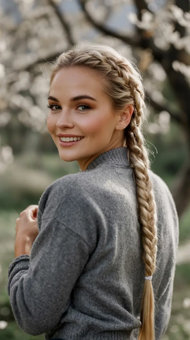 Fresh & Easy Hairstyles for the First Day of School 2025 Romantic Side Braid with Crown Volume