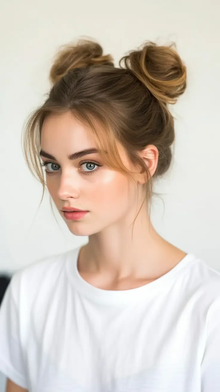 Fresh & Easy Hairstyles for the First Day of School 2025 Double Buns for Instant Fun
