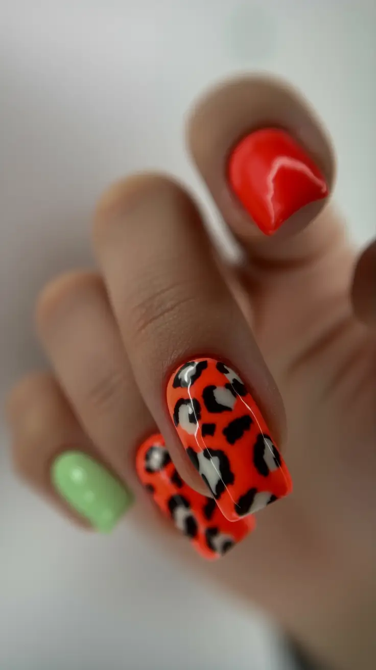Fun Nail Color Ideas for August 2025 Hot Jungle Clash