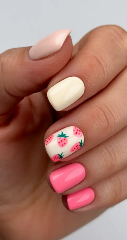 Fun Nail Color Ideas for August 2025 Strawberry Milkshake Energy