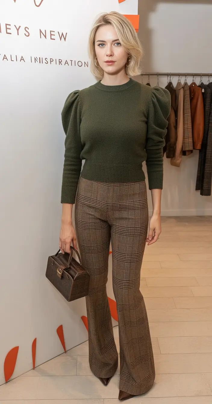 How to dress business casual this fall - outfits ideas 2025 Sculpted Sleeves & Patterned Confidence