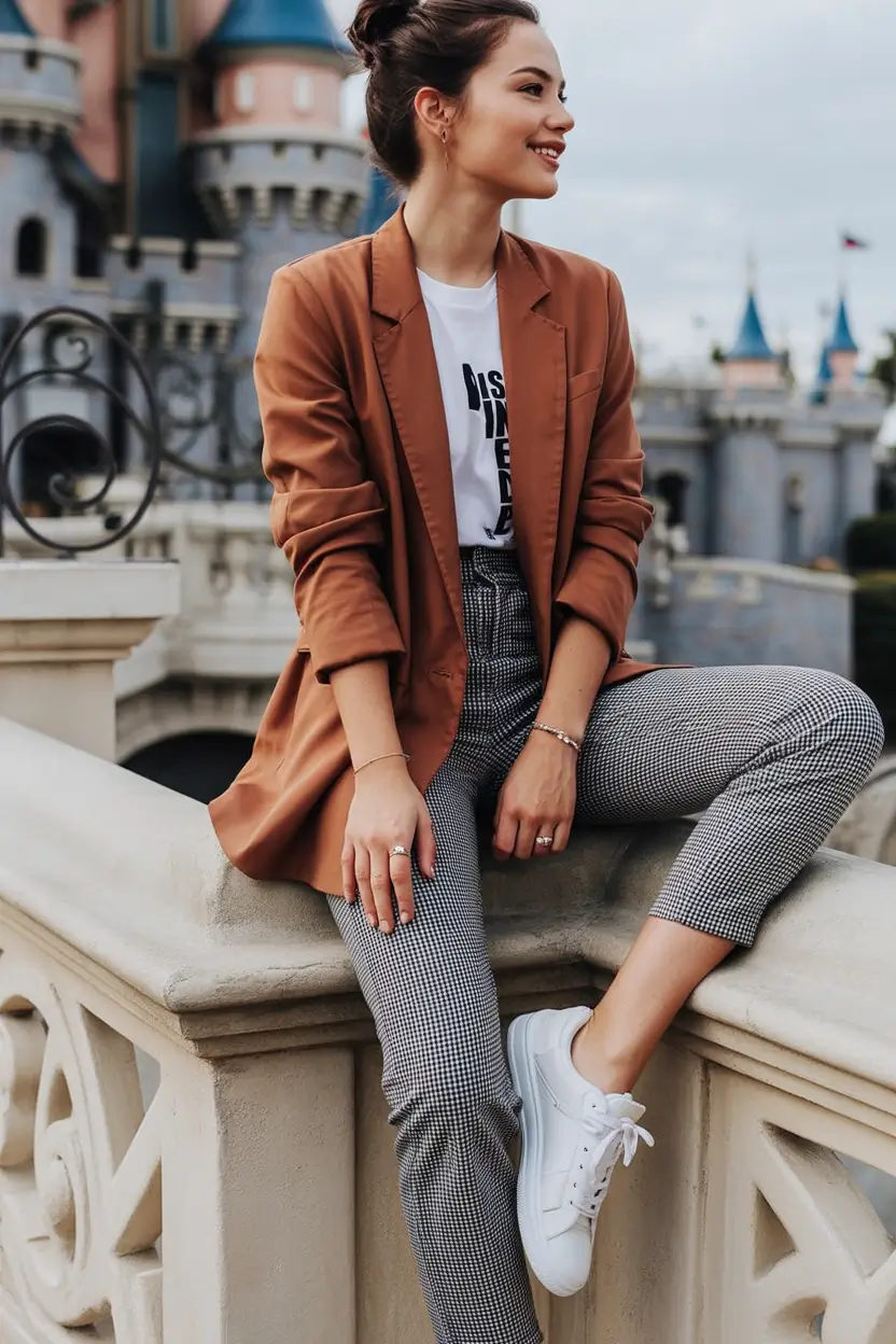 How to dress business casual this fall - outfits ideas 2025 Graphic Tee & Blazer Energy