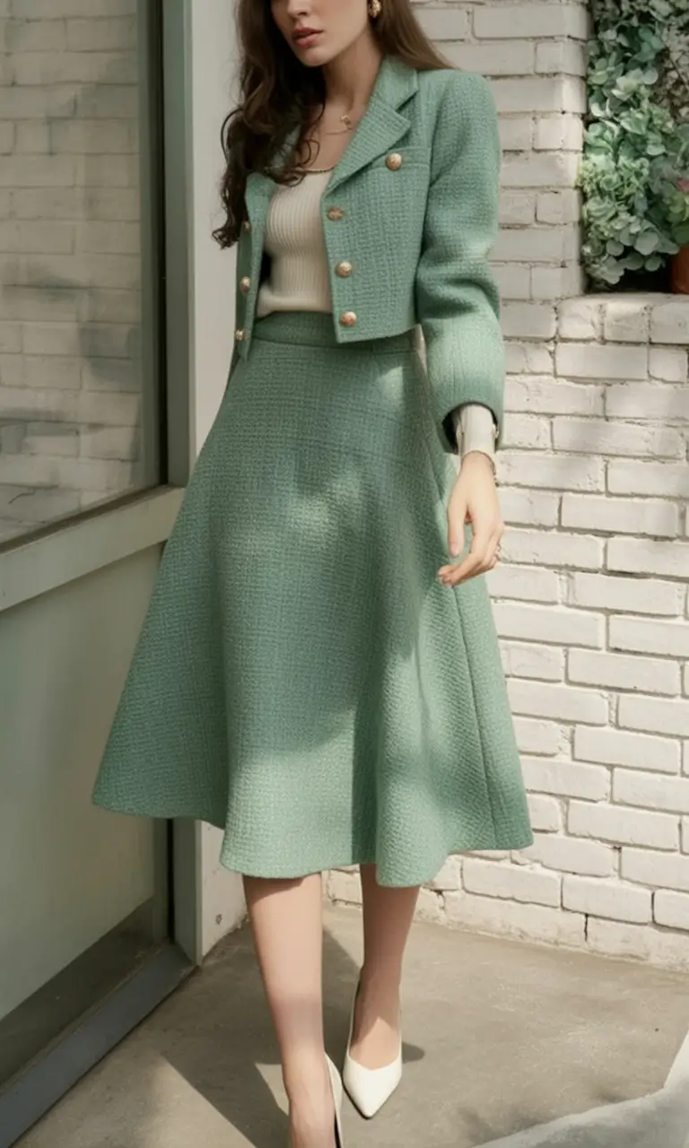 How to dress business casual this fall - outfits ideas 2025 Sage Power Suit But Soft