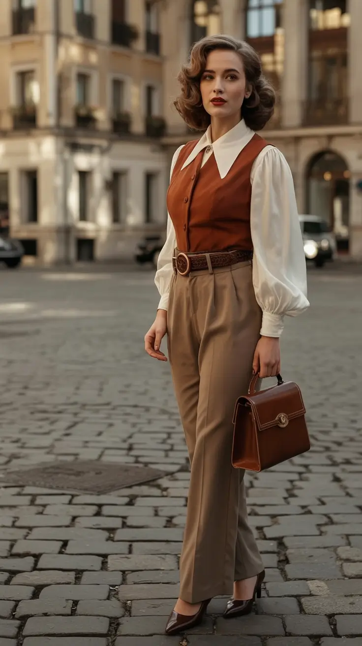 How to dress business casual this fall - outfits ideas 2025 Vintage Academia with a Twist
