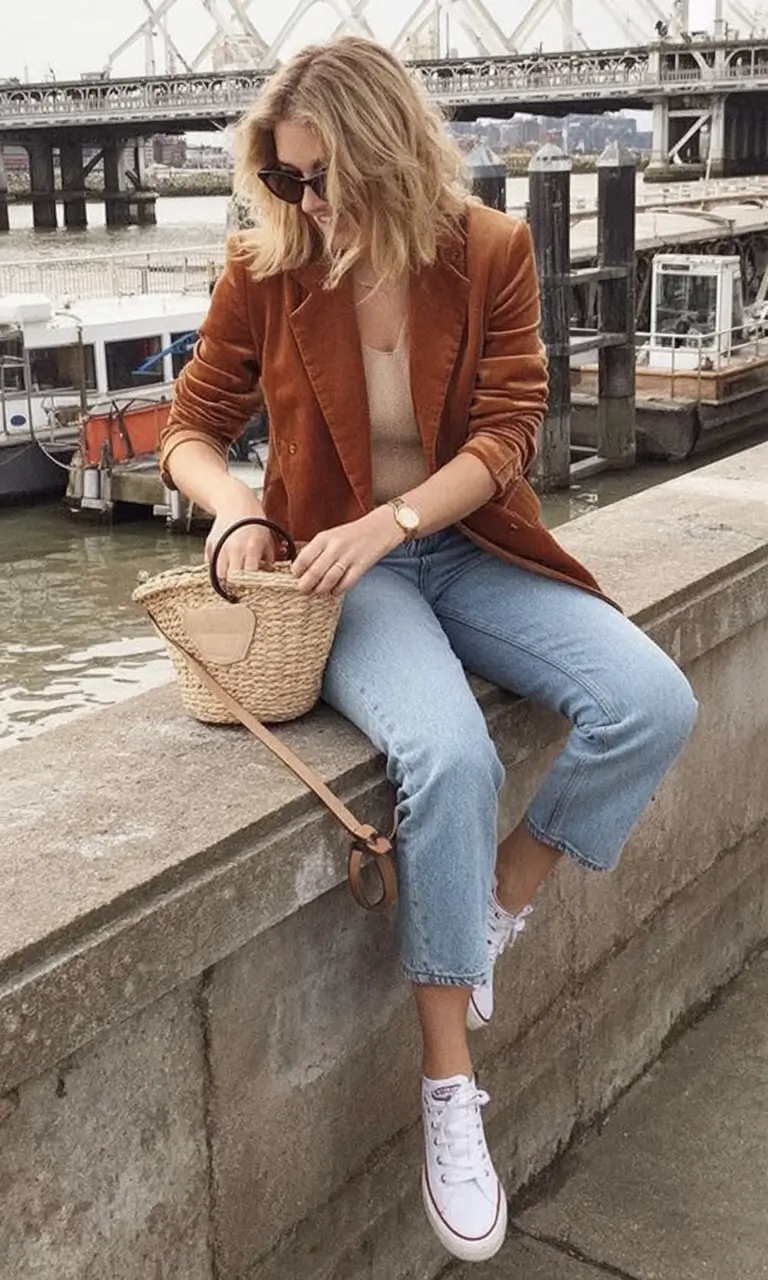 How to dress business casual this fall - outfits ideas 2025 Warm Rust & Laidback Layers