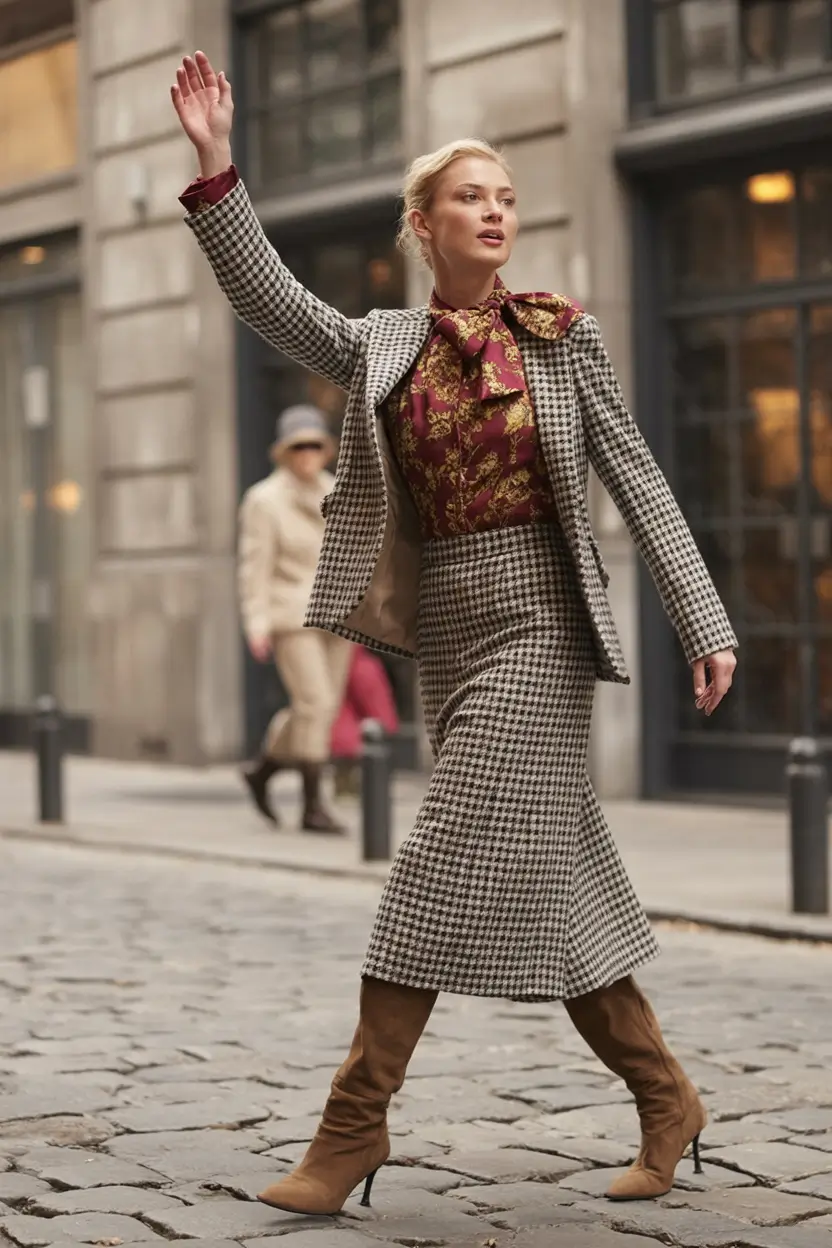 How to dress business casual this fall - outfits ideas 2025 Glen Plaid Power Moves
