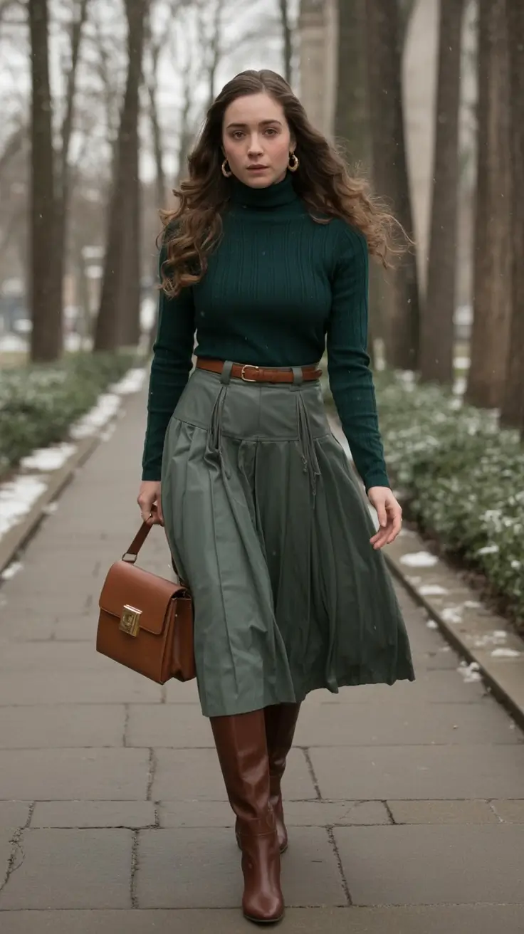 How to dress business casual this fall - outfits ideas 2025 Forest Greens & Winter Poise