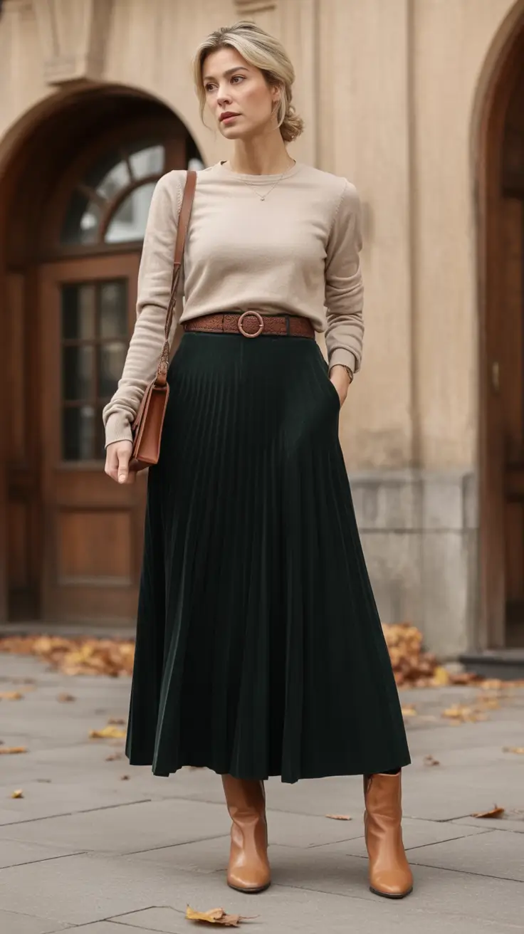 How to dress business casual this fall - outfits ideas 2025 Neutrals & Knife Pleats