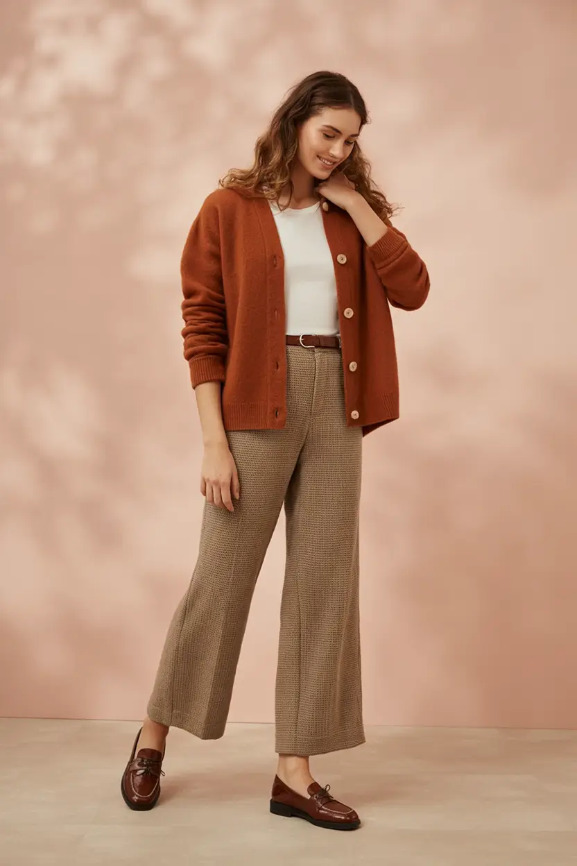 How to dress business casual this fall - outfits ideas 2025 Casual Knit Charm with Fall Warmth