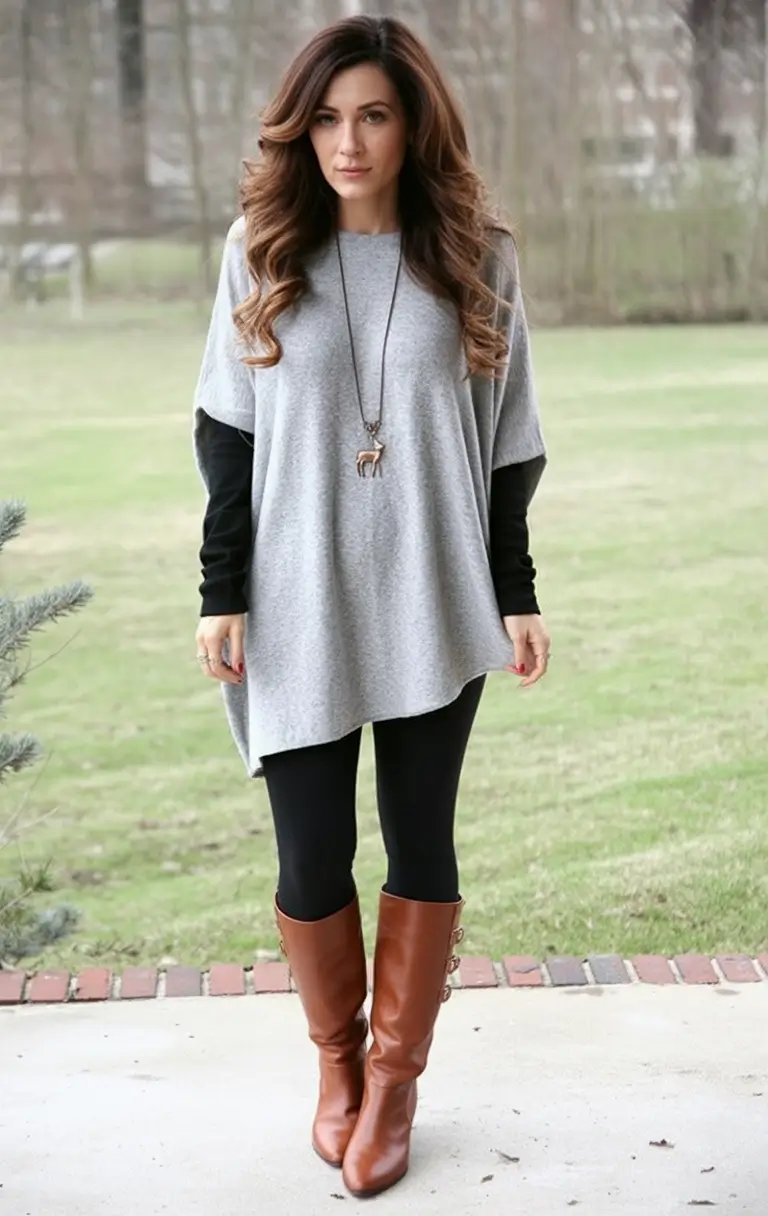 How to style boots this fall - trendy outfits inspiration 2025 Layered Neutrals With Equestrian Charm
