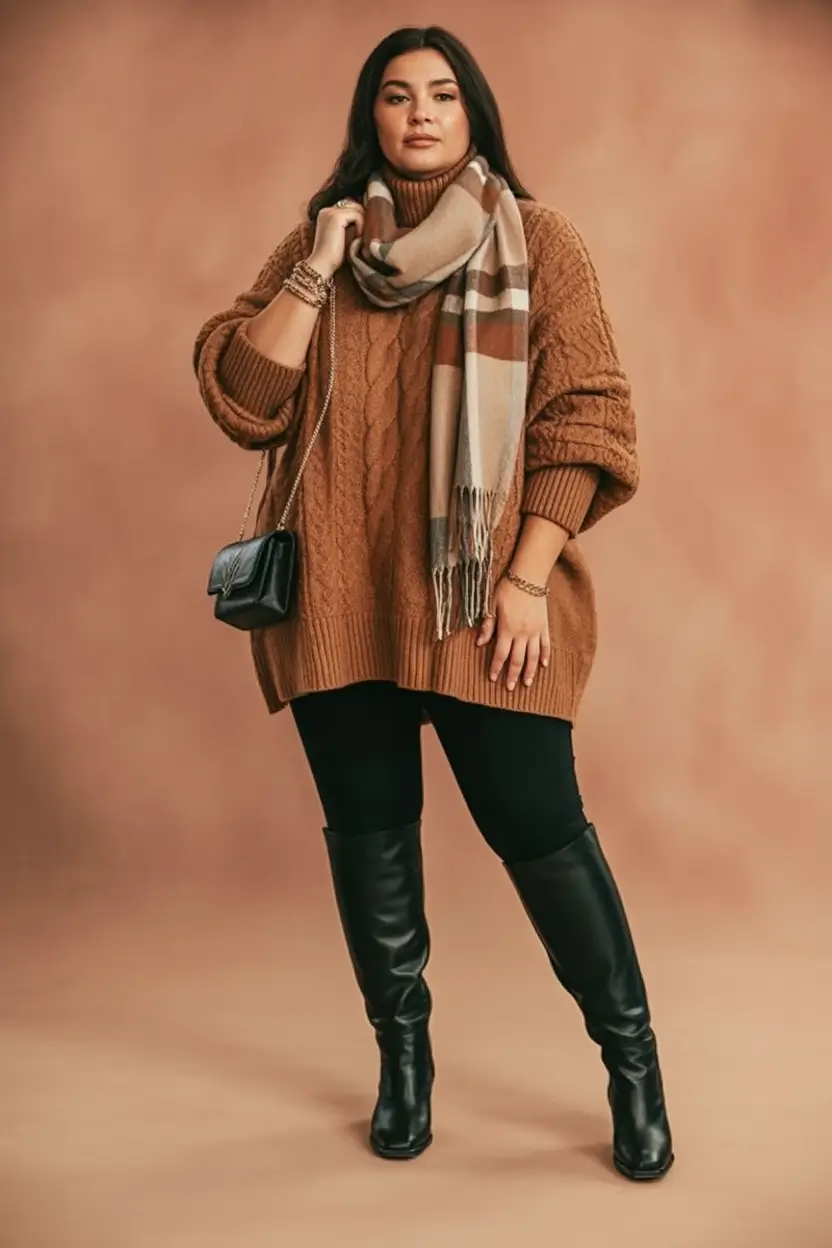 How to style boots this fall - trendy outfits inspiration 2025 Layered Warmth With A Luxe Twist