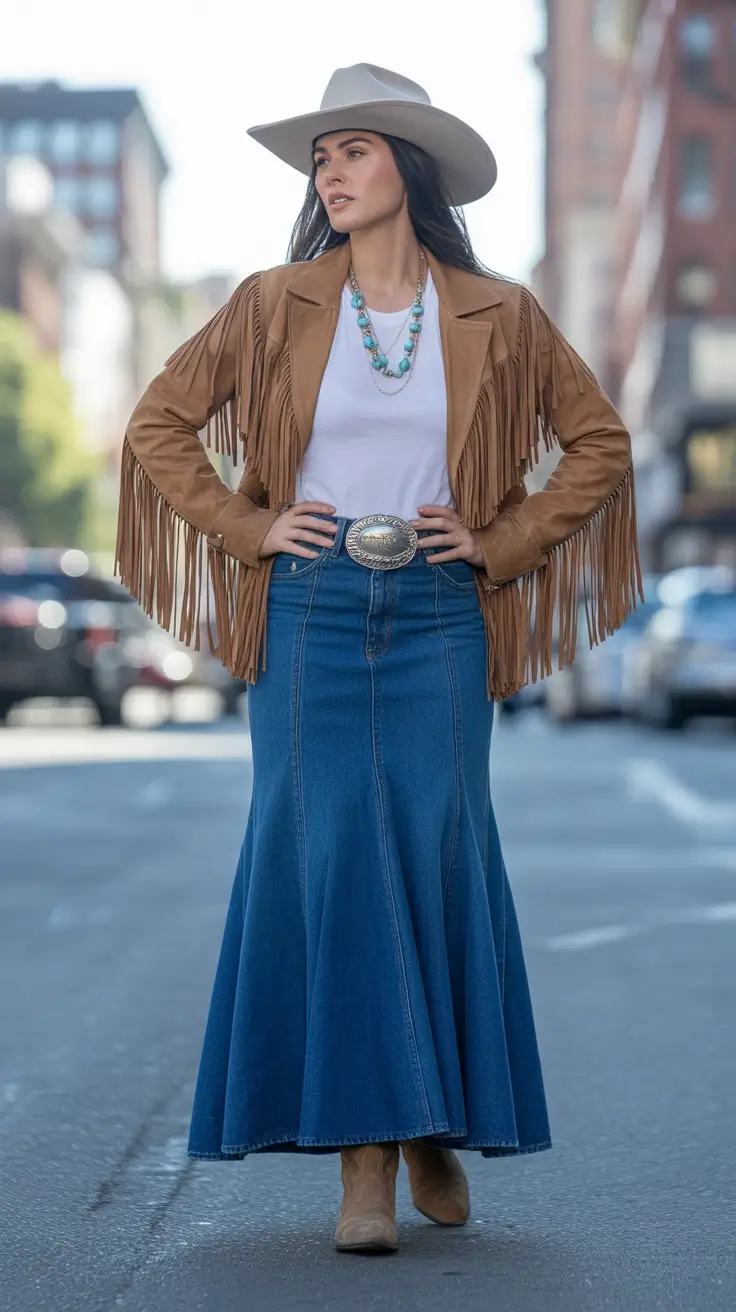 How to style boots this fall - trendy outfits inspiration 2025 Modern Western Revival
