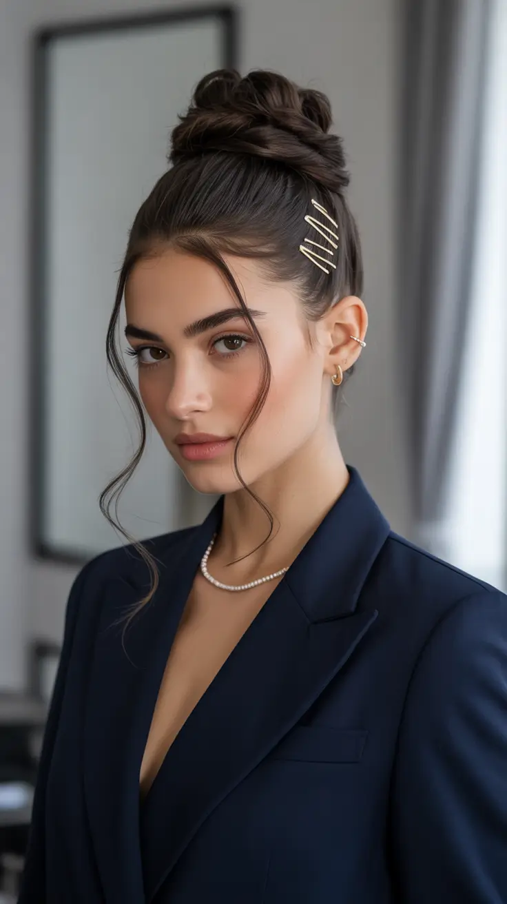 labor day hairstyles ideas 2025 Textured Twist Top Knot