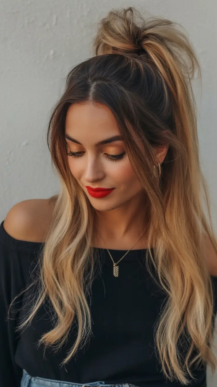 labor day hairstyles ideas 2025 Soft Volume Half-Up Wave