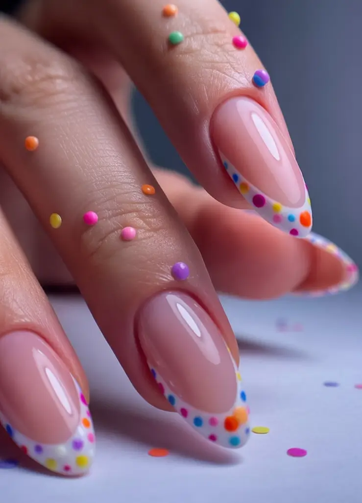 labor day nails ideas 2025 Party Streamers On Pointe