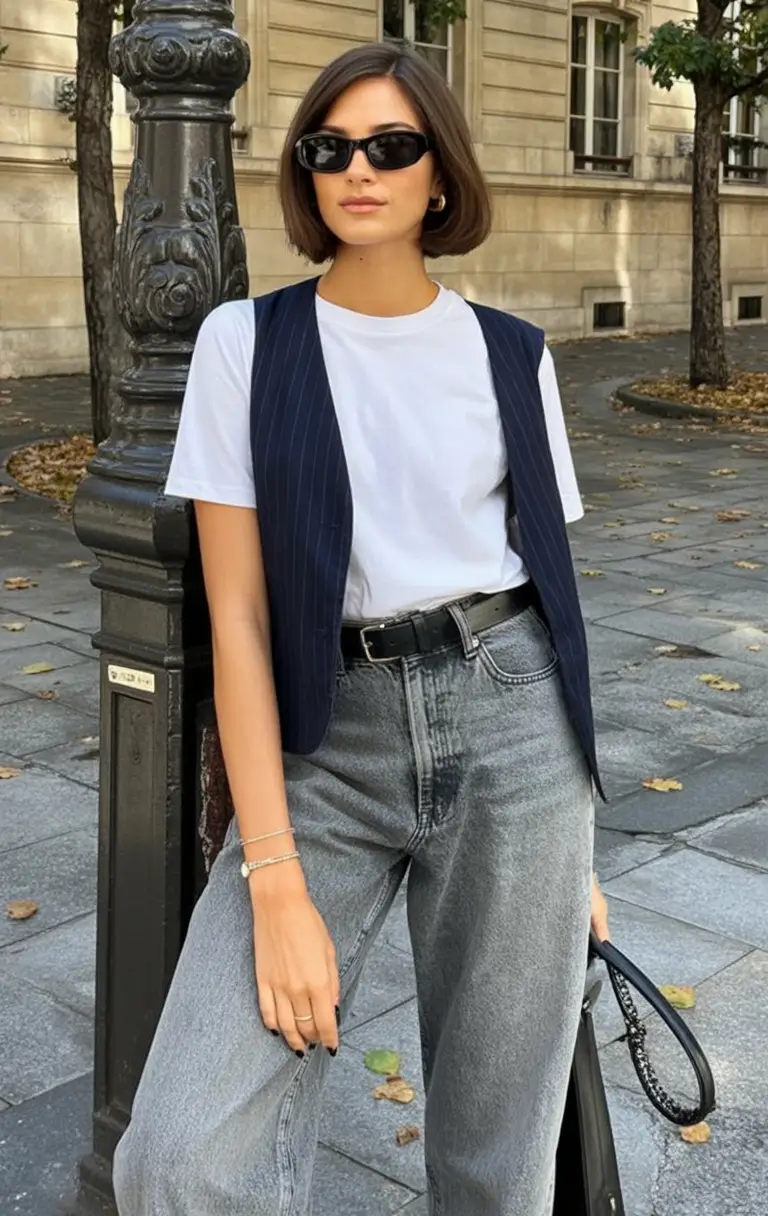 labor day outfits ideas 2025 Parisian Twist on Labor Day Casual