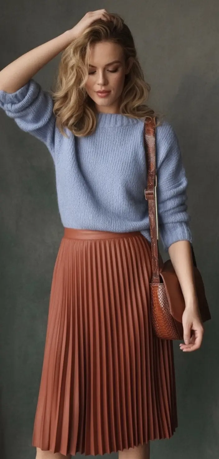 Minimalist Fall Fashion: Capsule Closet Ideas 2025 Soft Blue Bold Rust