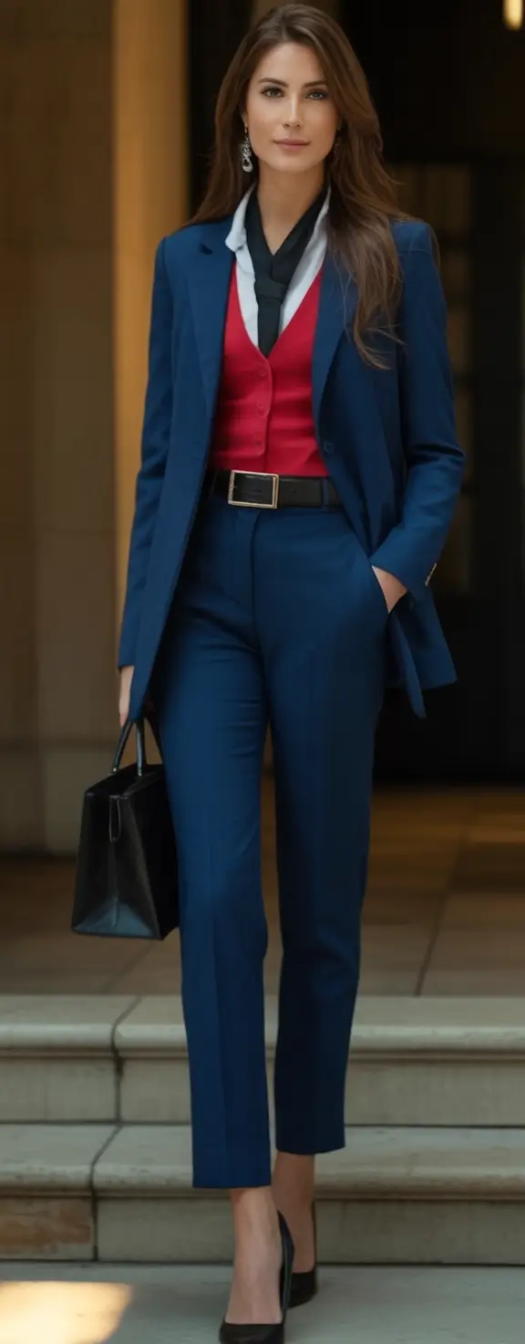 Minimalist Fall Fashion: Capsule Closet Ideas 2025 Navy Power Suit Modernized