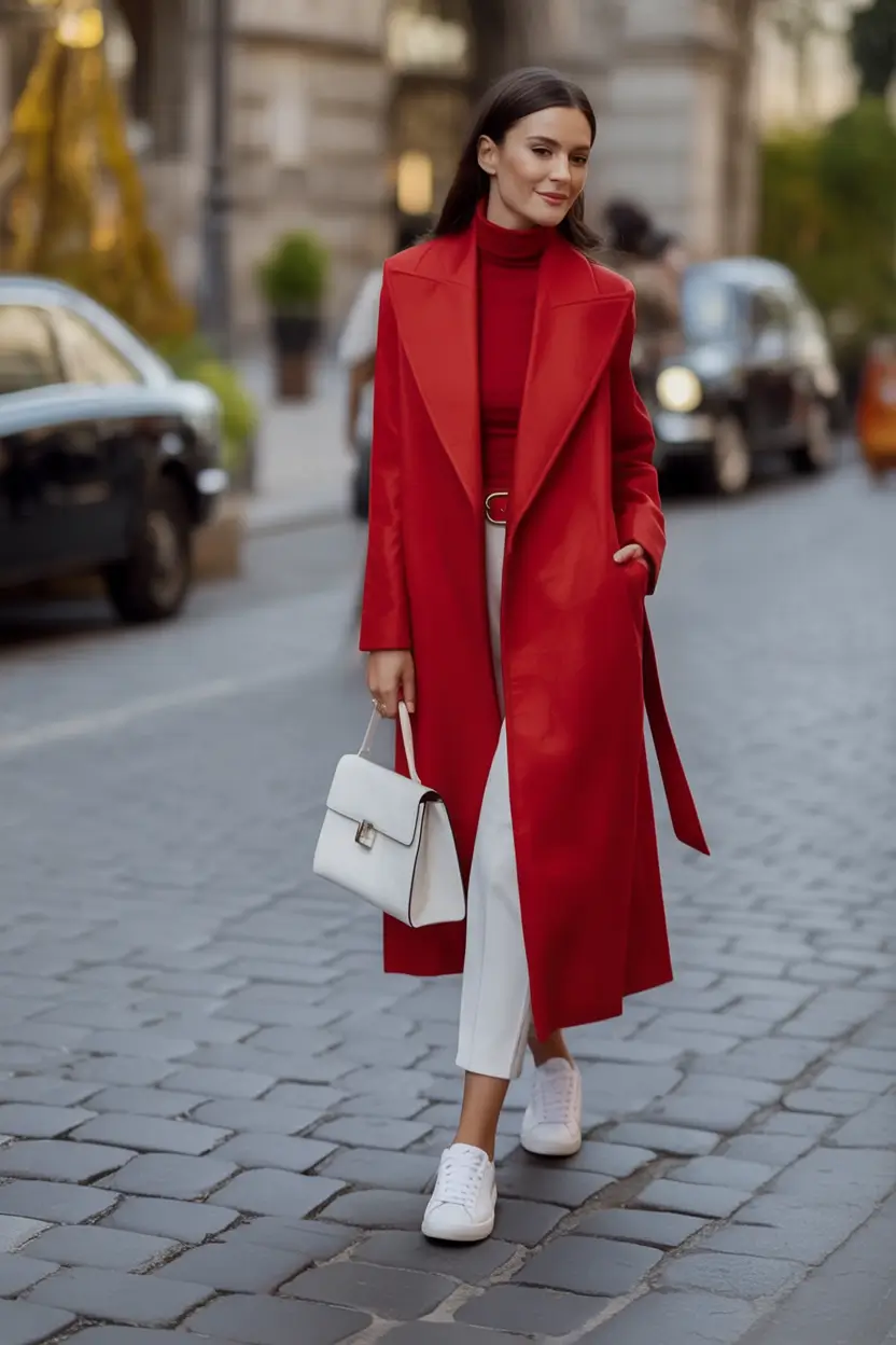 Minimalist Fall Fashion: Capsule Closet Ideas 2025 City Classic in Scarlet Layers