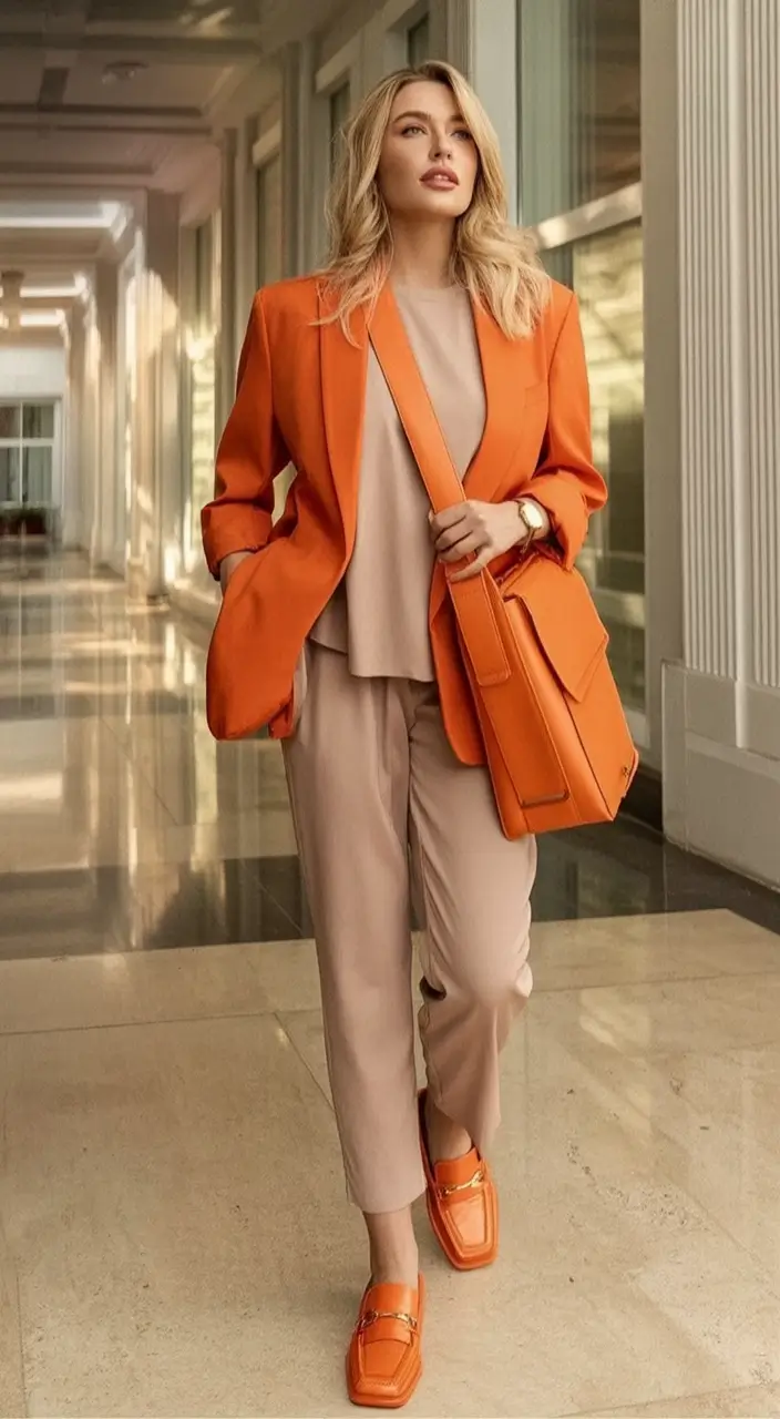 Minimalist Fall Fashion: Capsule Closet Ideas 2025 Peach & Power in Motion