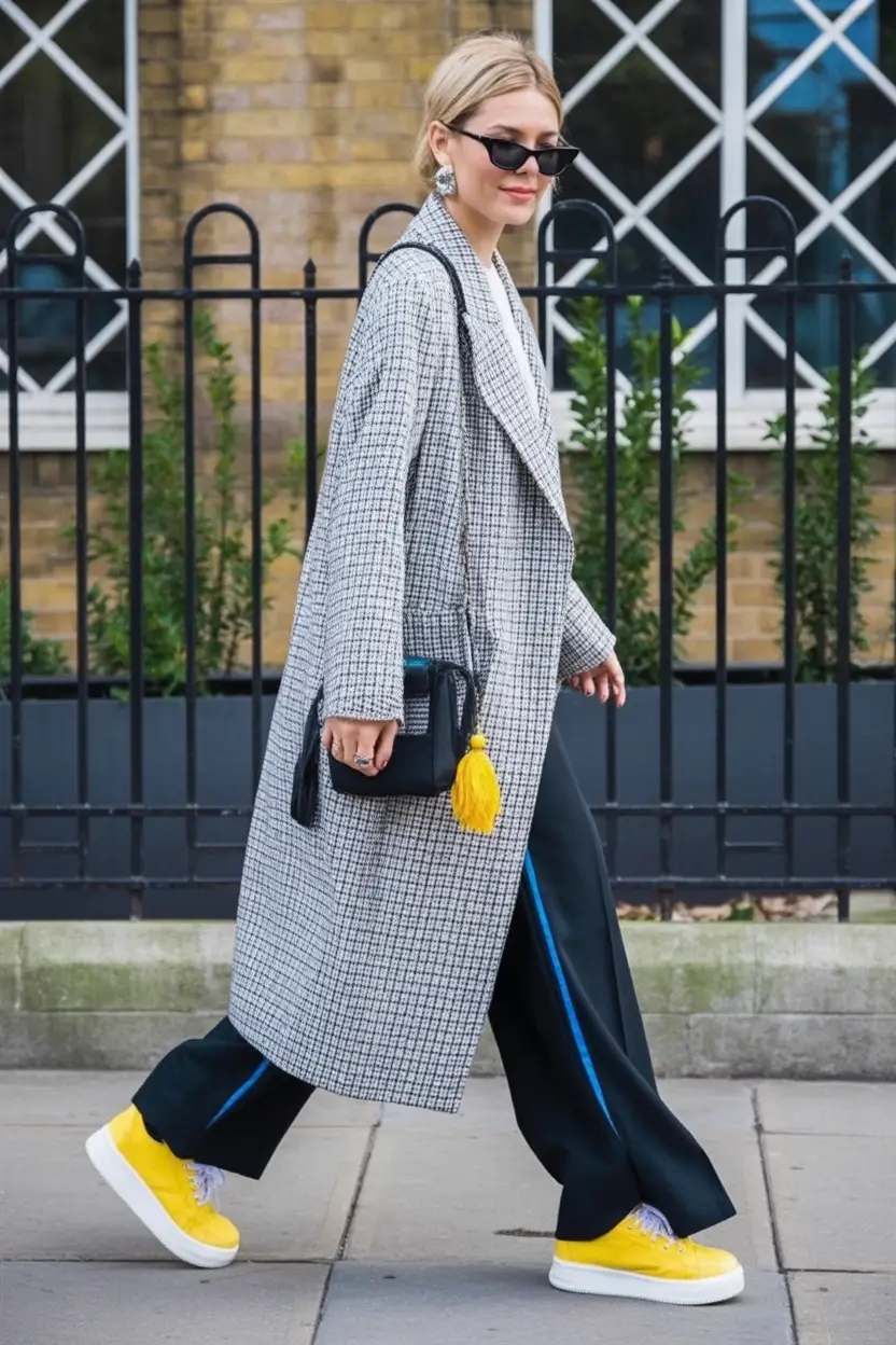 mom outfits ideas for fall 2025 Urban Cool with a Pop of Sunshine