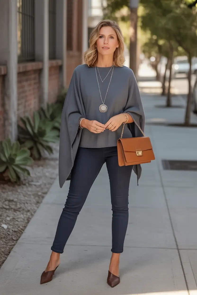 mom outfits ideas for fall 2025 Sophisticated Layers with Skinny Jeans