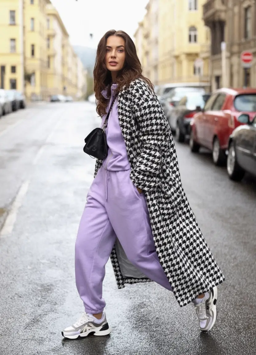 mom outfits ideas for fall 2025 Lavender Athleisure Gets Luxe