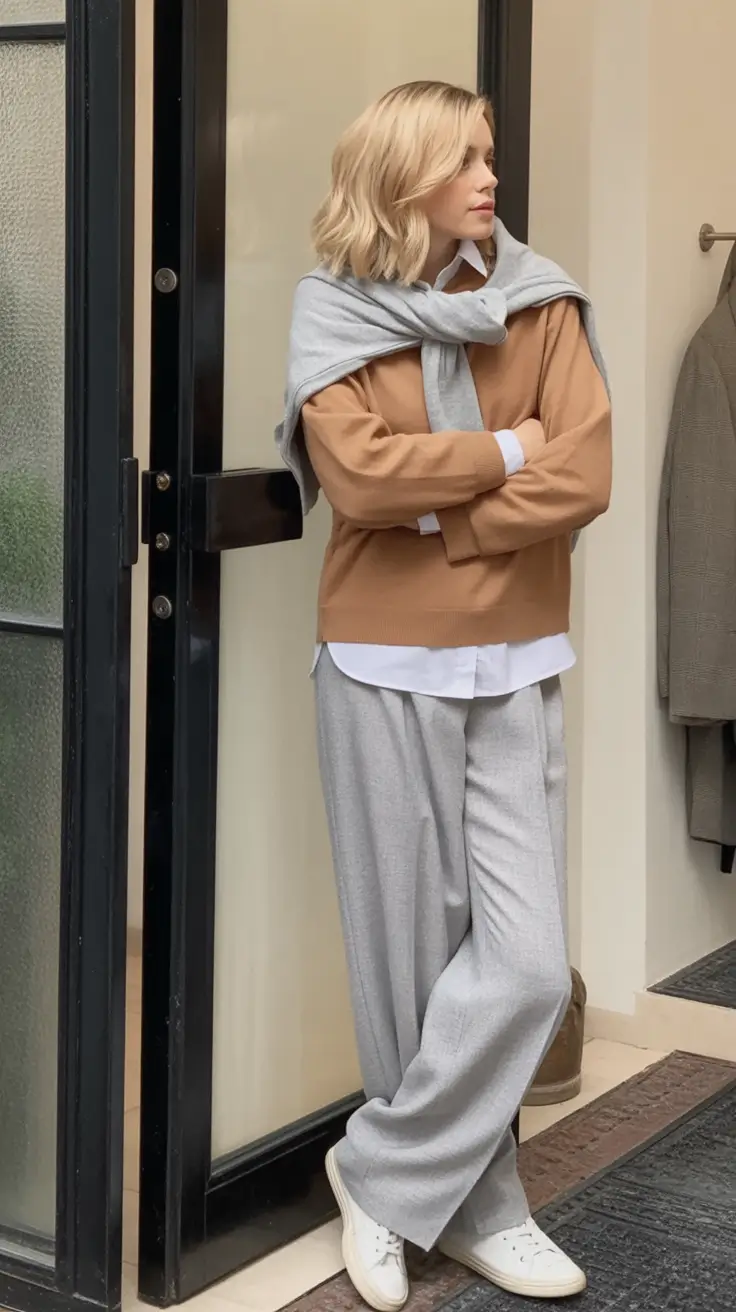 mom outfits ideas for fall 2025 Sweater Layer Game Strong