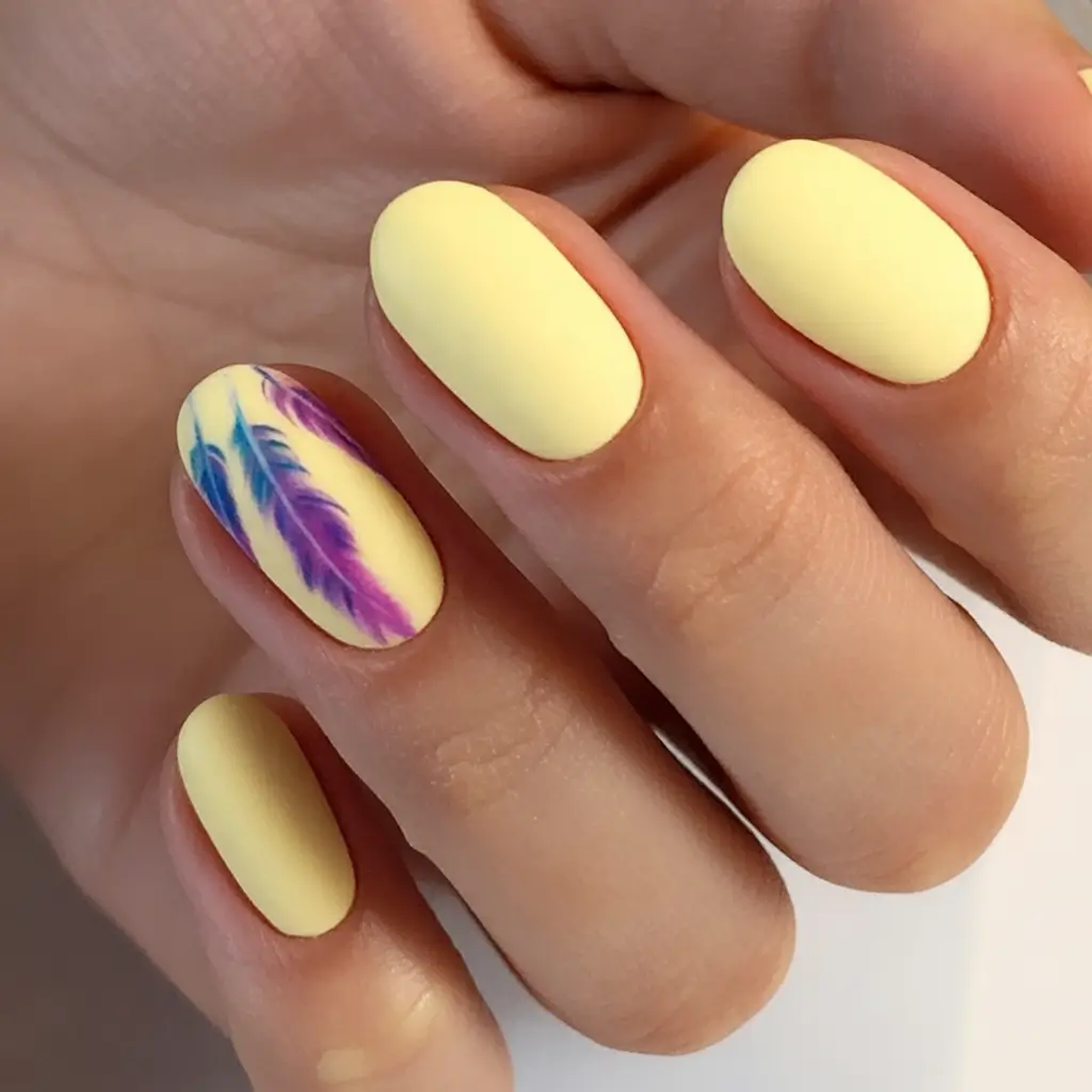 Must-Try Butter Yellow Nails That Scream Summer Vibes Feather-Soft And Almond Shaped