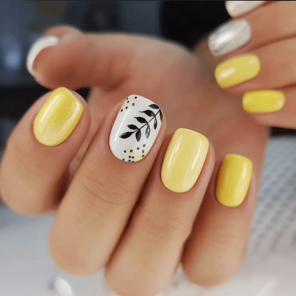 Must-Try Butter Yellow Nails That Scream Summer Vibes Sunshine Leaves And Sparkle