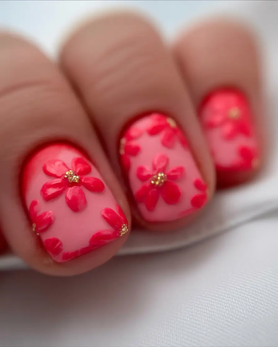 Nail Designs to Try in August 2025 3D Daisy Power Pop